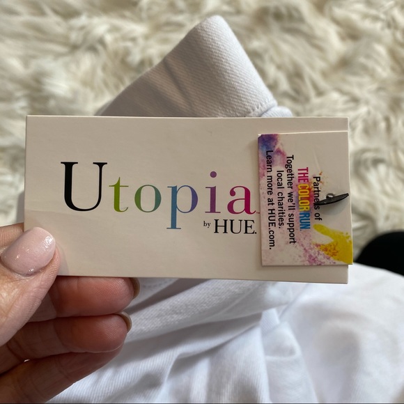 NWT Utopia Buttercup Patched White Jean Leggings Women's Size large - Picture 6 of 8